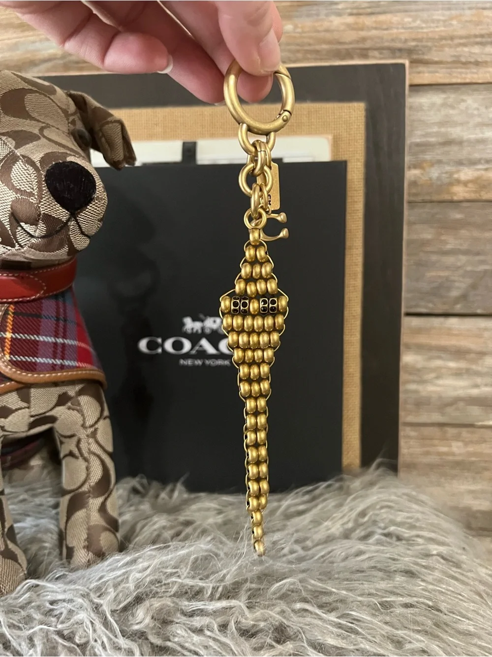 COACH Lunar New Year Beaded Snake Bag Charm